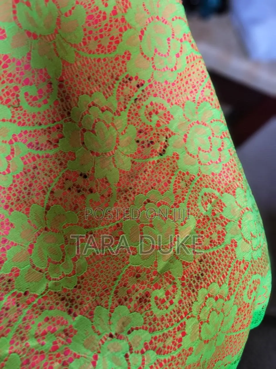 Vibrant Two Tone Floral Lace 4 Yards