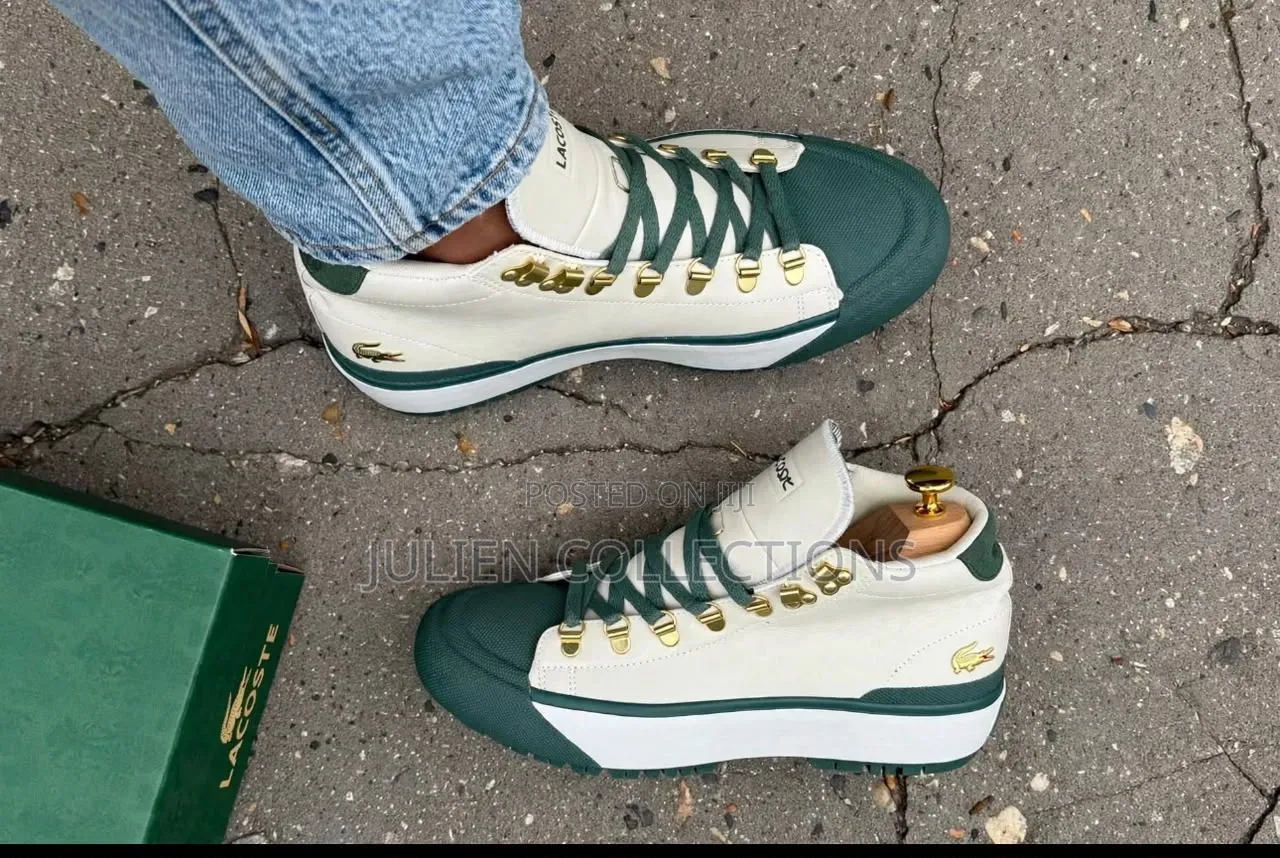 Original Lacoste Shoe Gripshot Green White and Cream