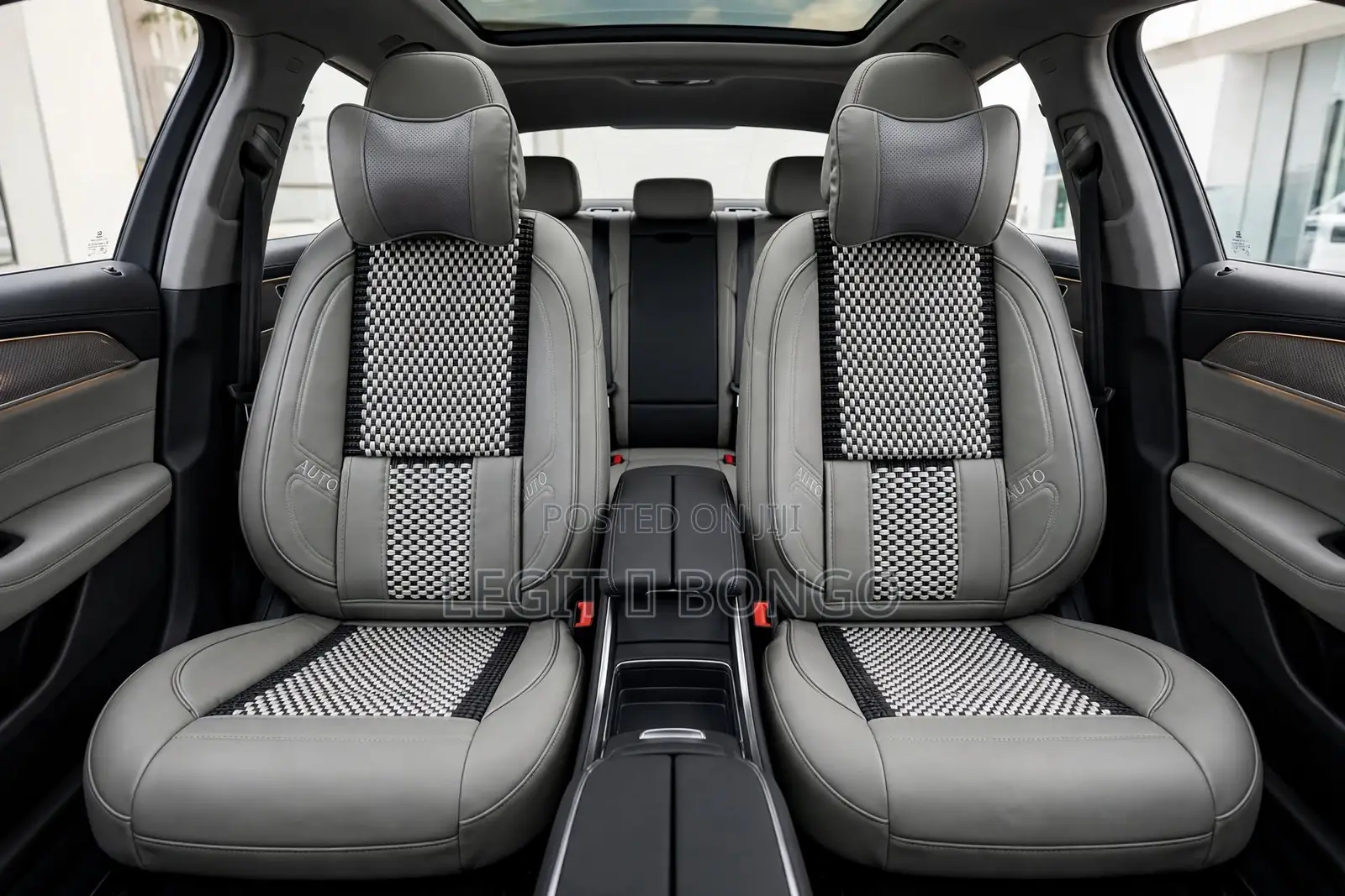 2 Front Seat Covers - Grey & Black Edition