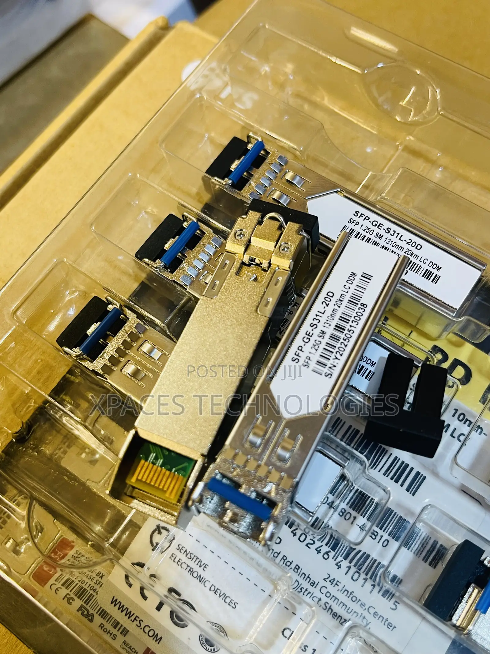 20km 1.25gB SFP 1310nm Dual LC SMF Module Compatible With Mikrotik