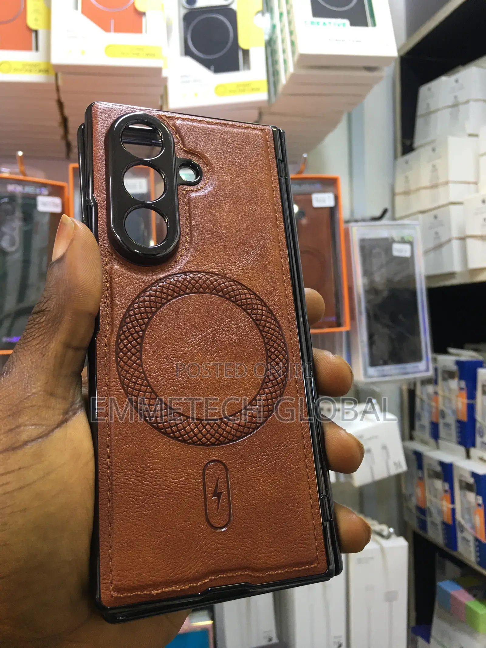 Z Fold 8 Ultra Leather Case