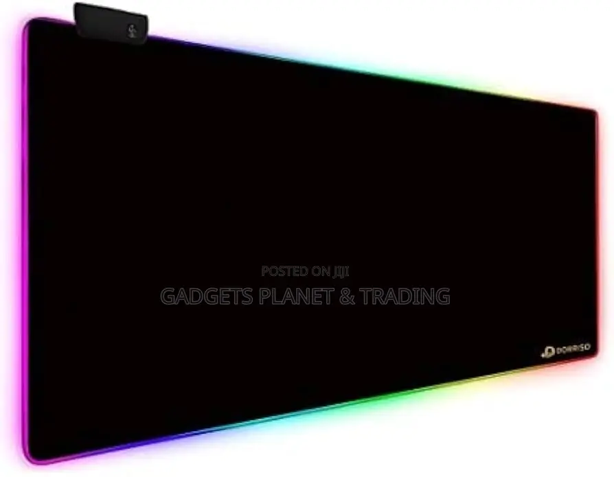 RS-07 Gaming Mouse Pad 80x30cm Non-Slip Rubber Base + LED Edge Lights