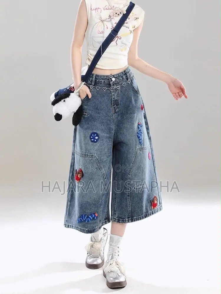 Denstyle Trendy Patchwork Wide-Leg