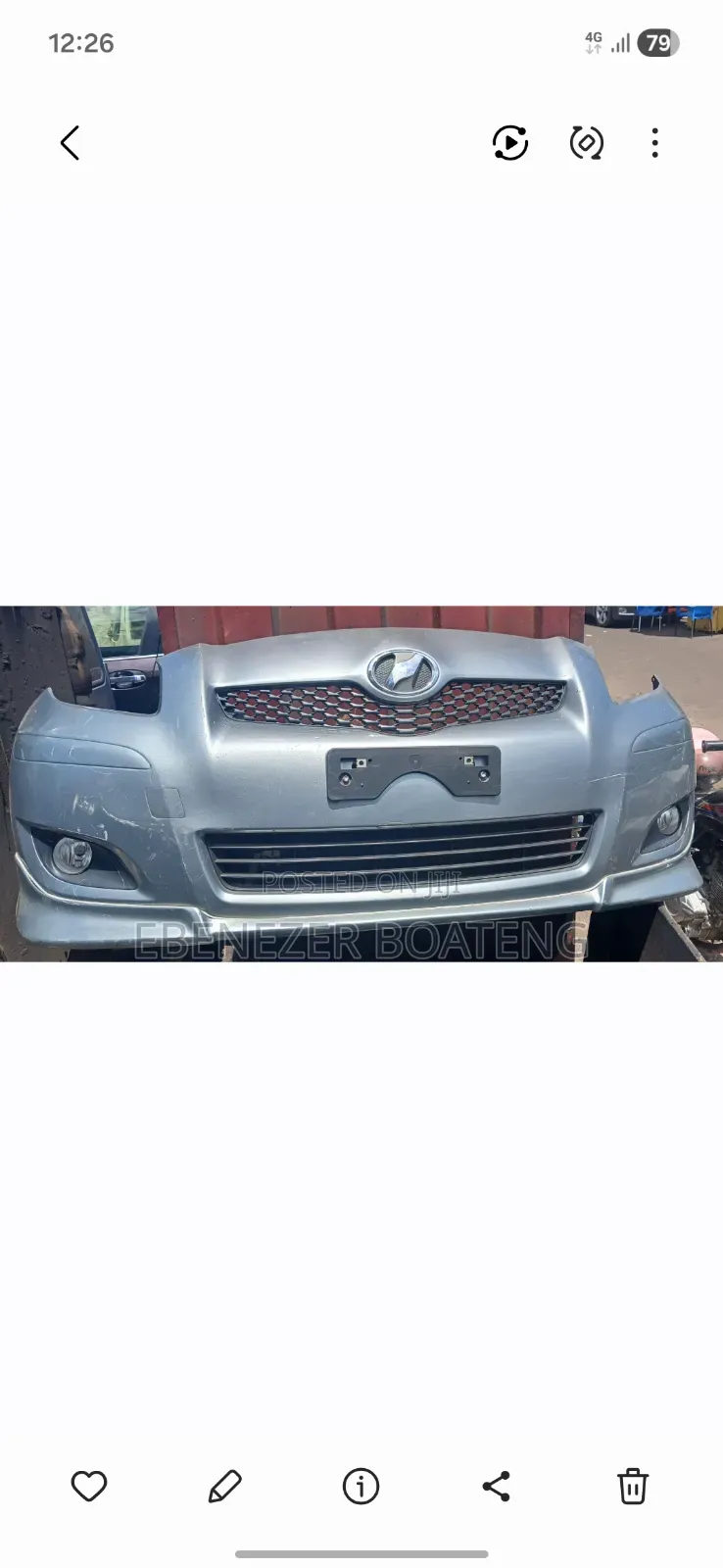 Toyota Vitz 2010 Sports Front Bumper Complete Home Use Neat One