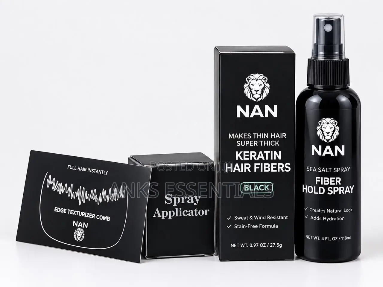 NAN Black Keratin Hair Fibers – Hair Thickening Fiber