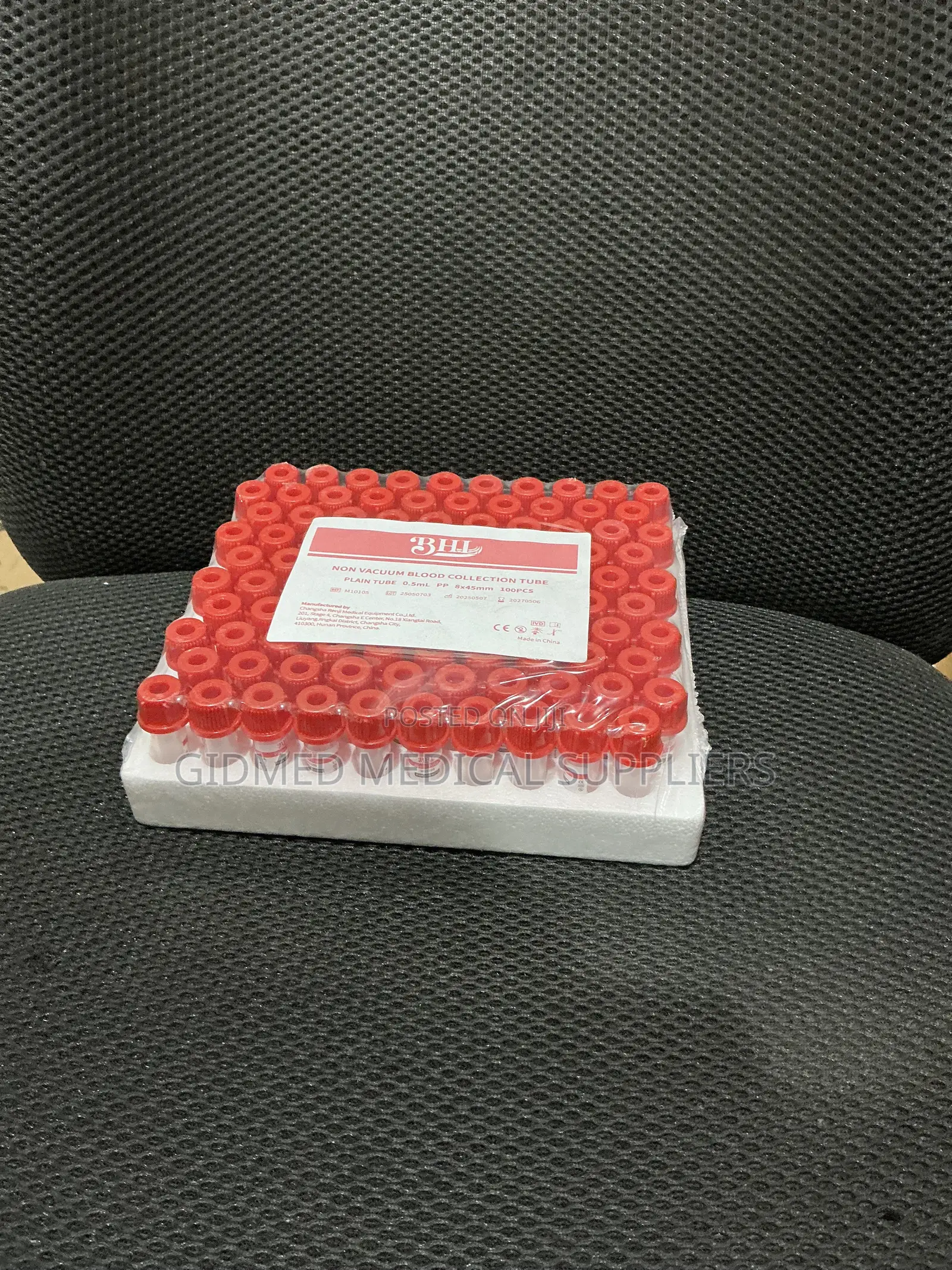 Non Vacuum Tube Plain /Red Top 0.5ml