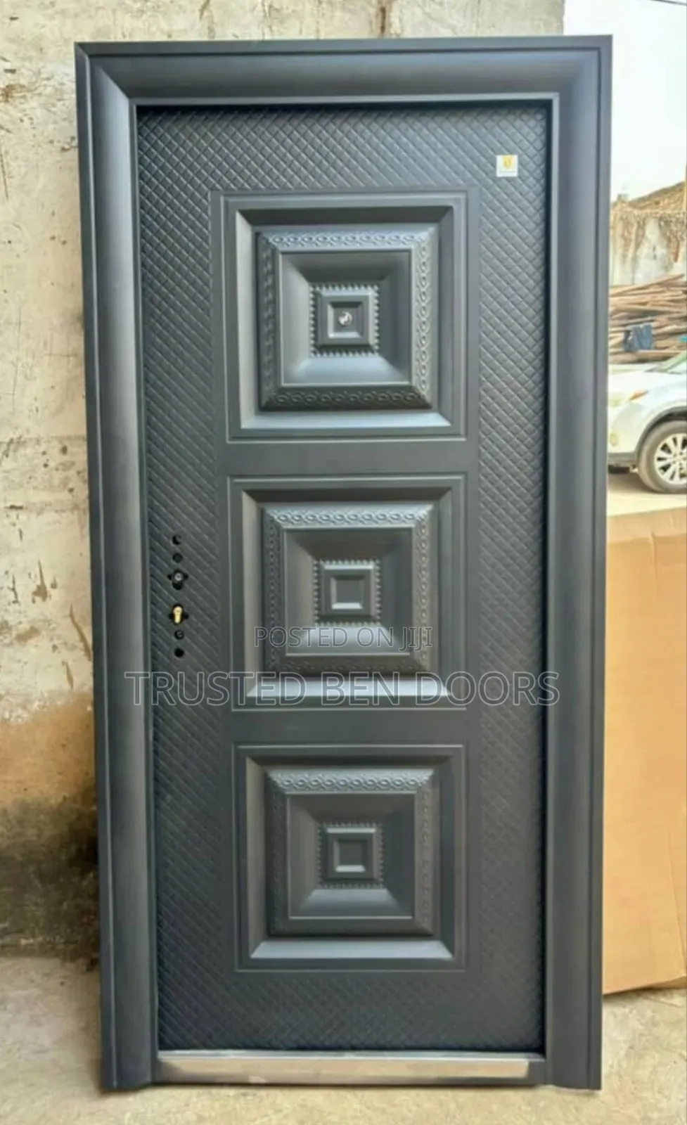Paladin Turkey Security Single Smooth Black Door (Interior & Exterior)