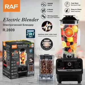 RAF Heavy-Duty Electric Blender With Dry Mill Attachment (2.5L)
