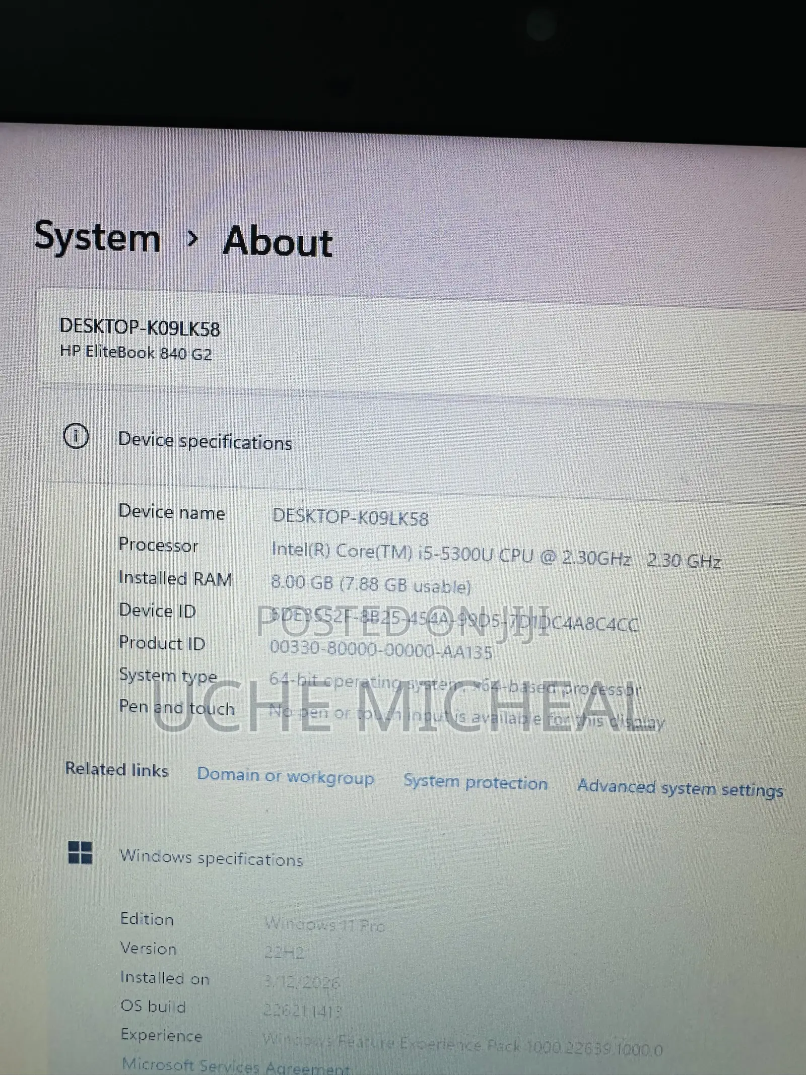 Laptop HP EliteBook 840 G2 8GB Intel Core i5 SSD 256GB