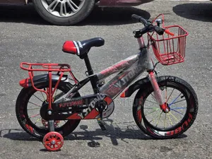 Red and Black Children's Bicycle With Busket 2-5yrs