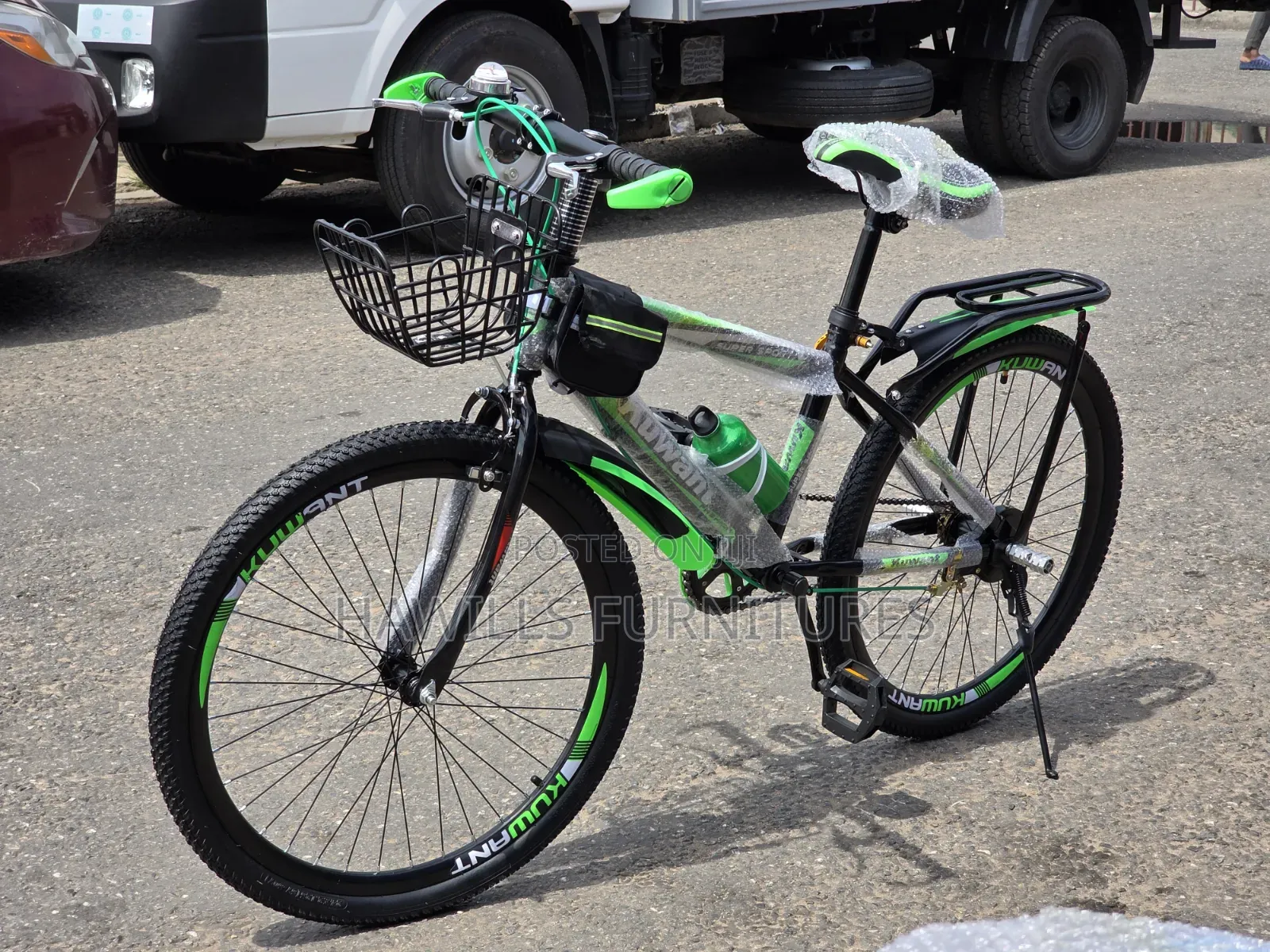 Bike With Front Wire Basket Frame Mounted Water Bottle Etc 12-16yrs.