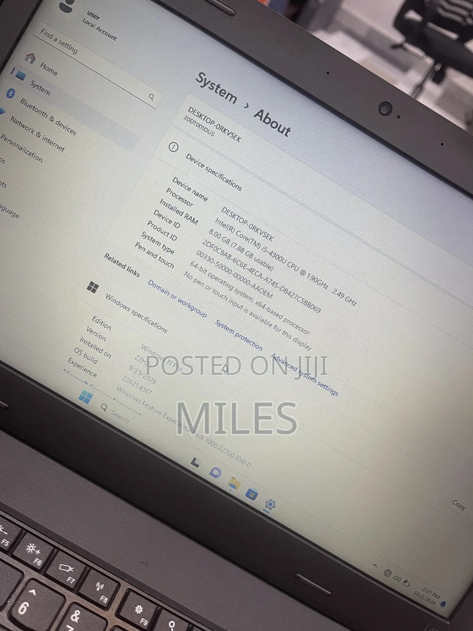 Laptop Lenovo ThinkPad L450 8GB Intel Core i5 HDD 320GB