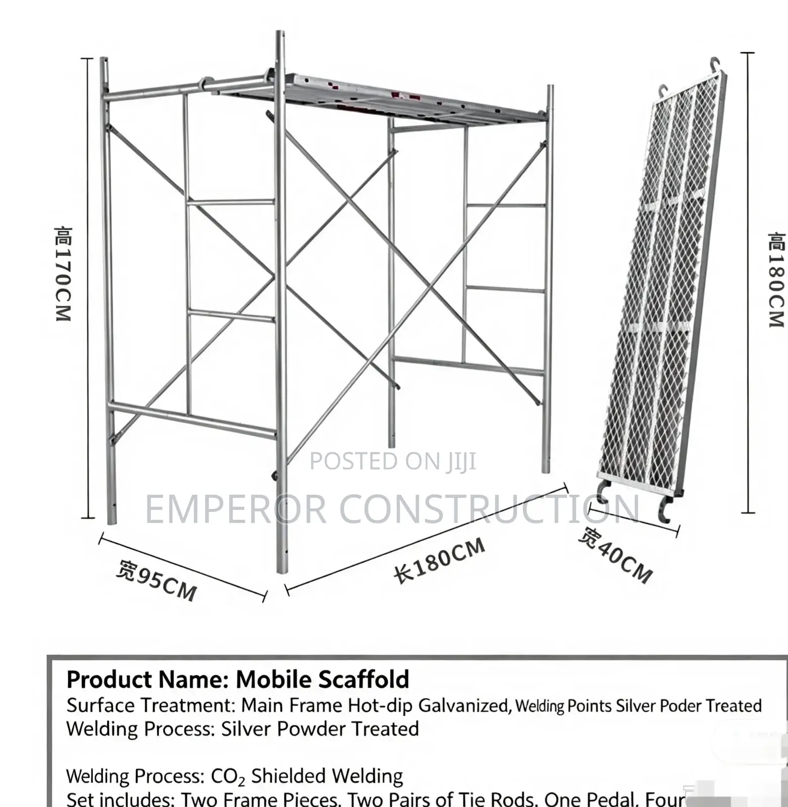 Wholesale Heavy-Duty Galvanized Mobile Scaffold/Contractor Supply