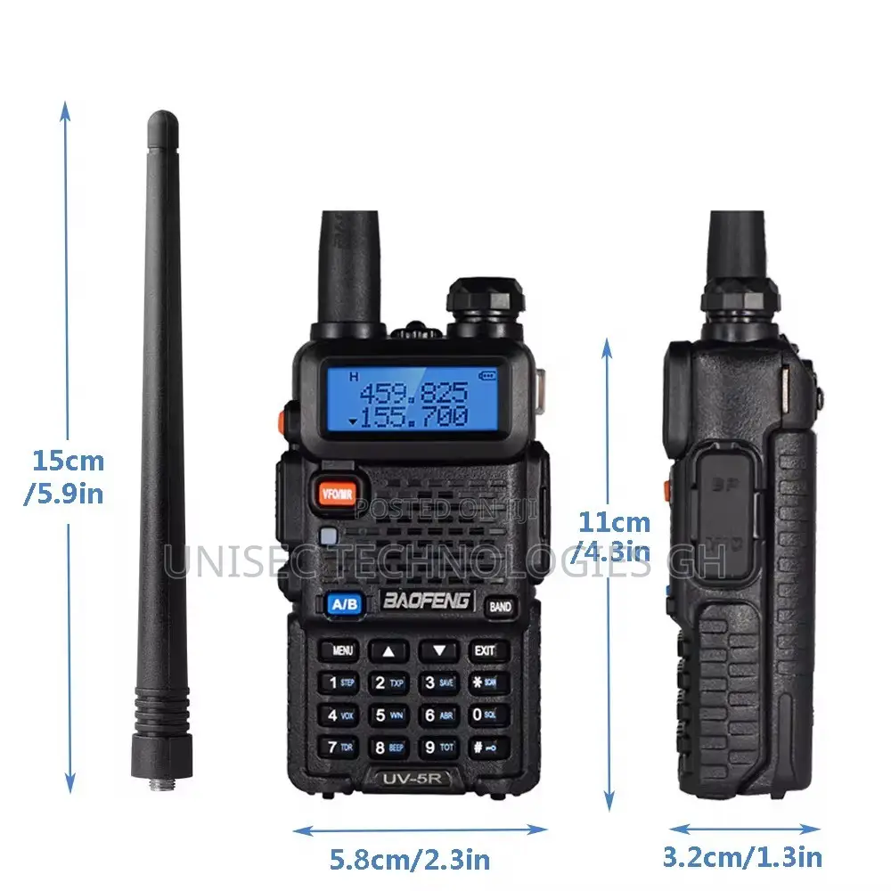 2 Pieces Baofeng Walkie Talkie 5KM Long Range Two Way