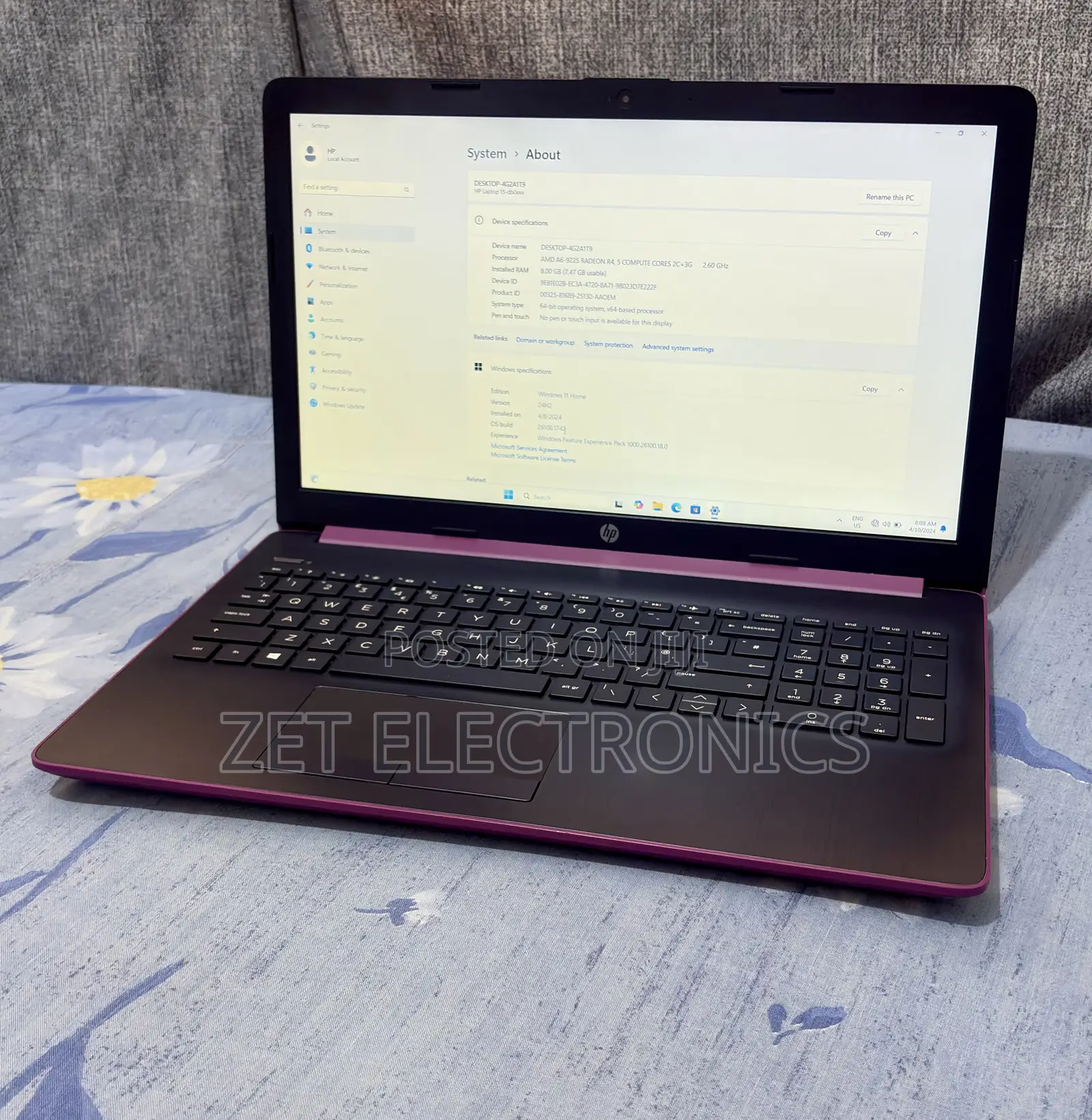Laptop HP 15 8GB AMD A6 HDD 1T