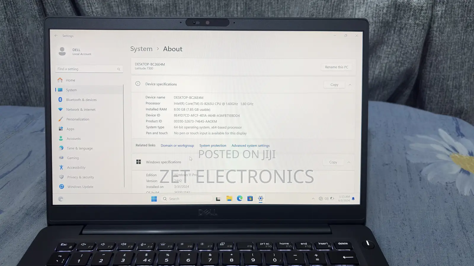 Laptop Dell Latitude 7300 8GB Intel Core i5 SSD 256GB