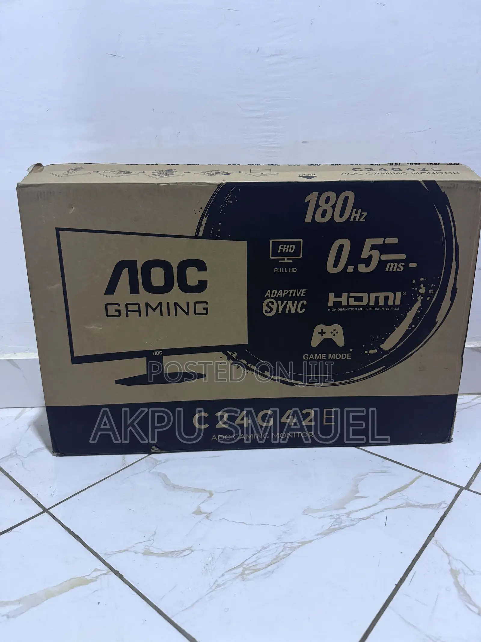 180Hz AOC C24G42E 24” Gaming Monitor – 1080p Curved VA, 0.5ms