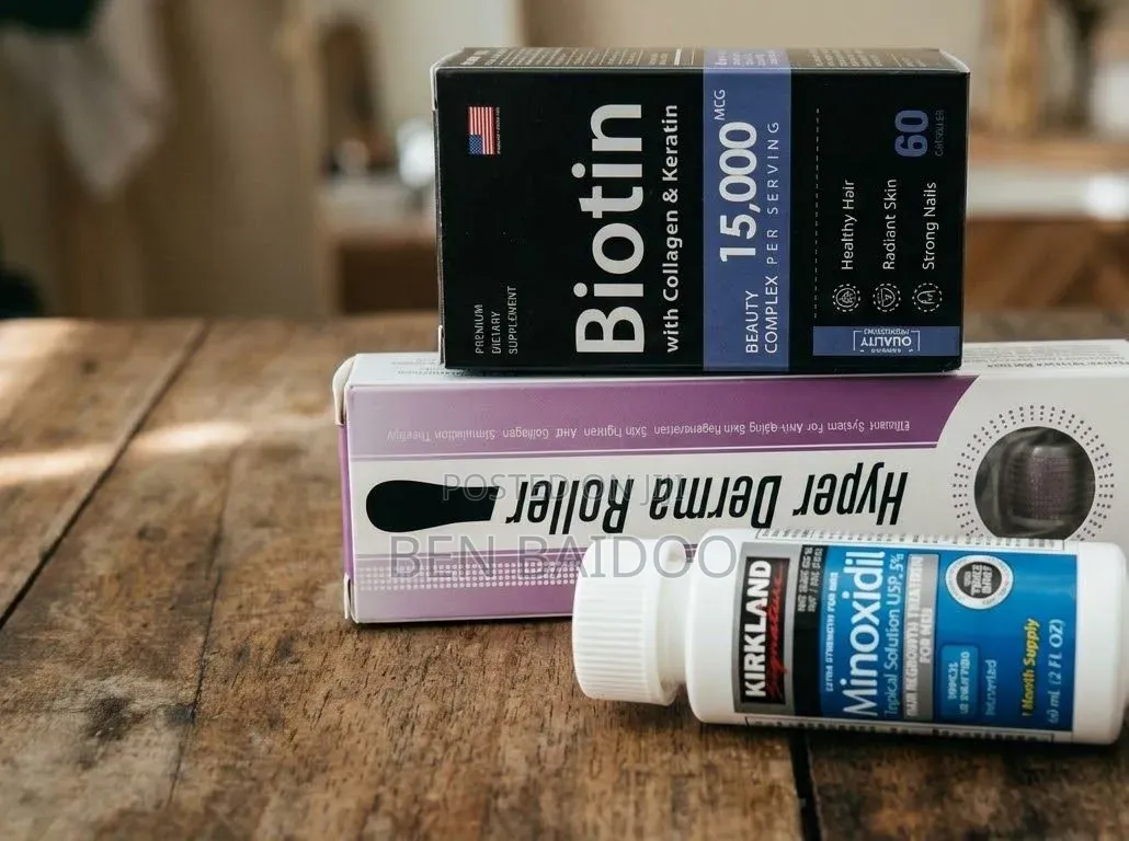Kirkland Minoxidil,derma Roller & Biotin(Ultra Combo)