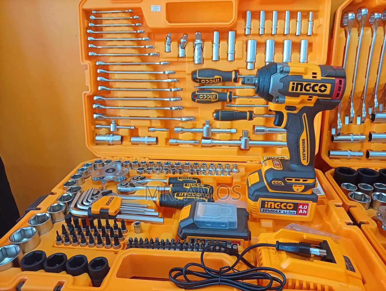 172 Pieces Tools Set With Cordless Impact Wrench Set - HKTHP41723