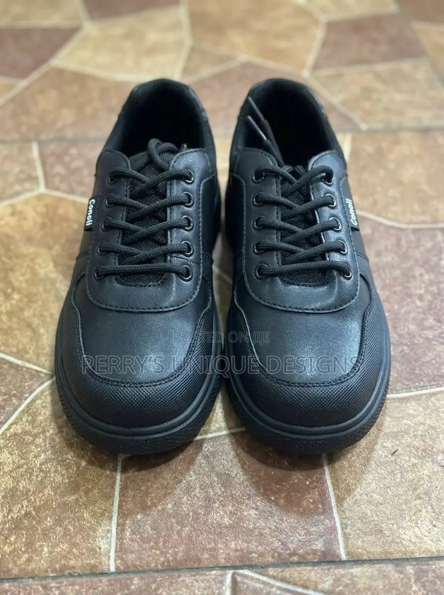 Premium Conoli All-Black Kids' School Shoes & Sneakers