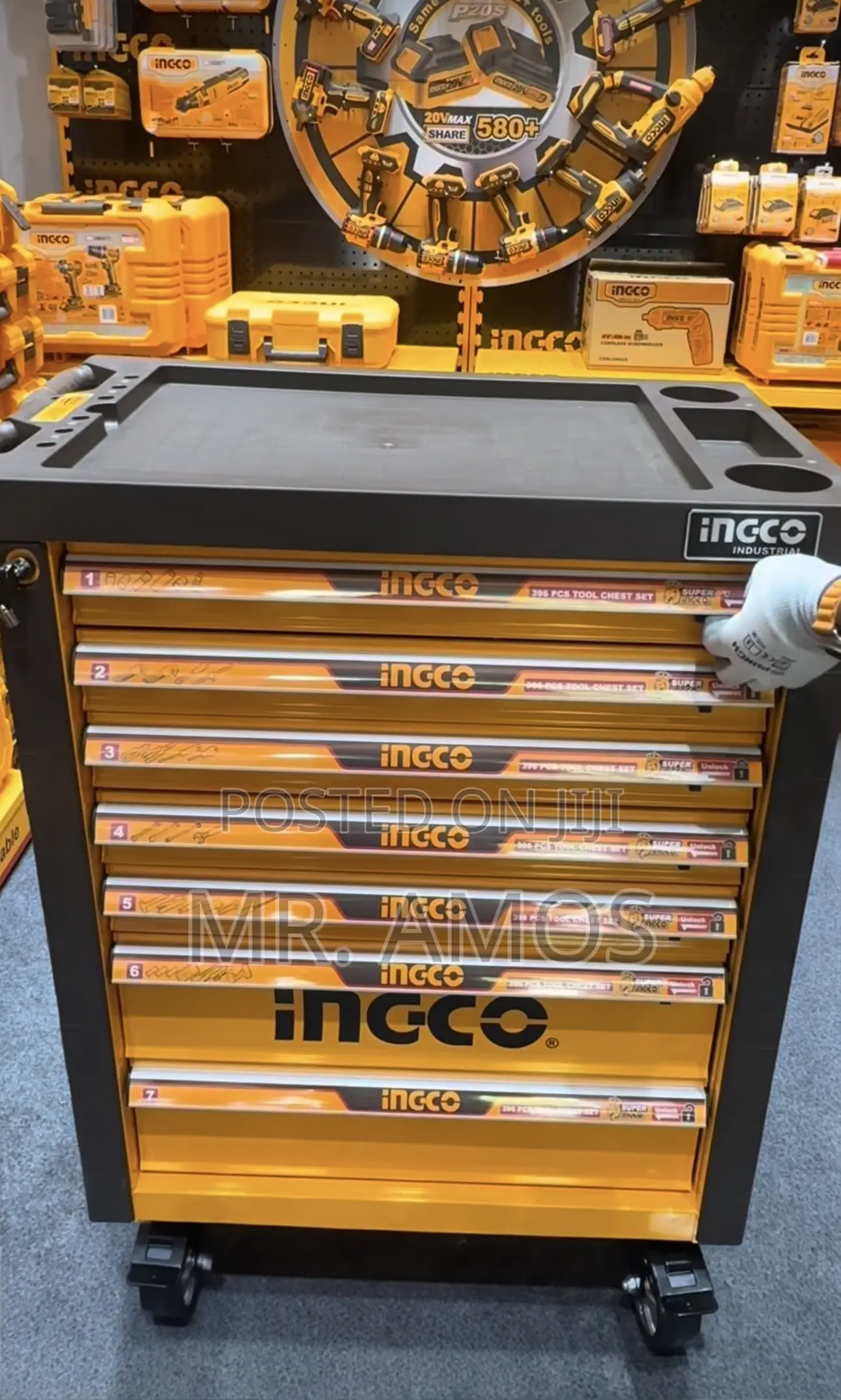 396 Pieces Tool Chest Set With 850Nm Impact Wrench - HTCS283962