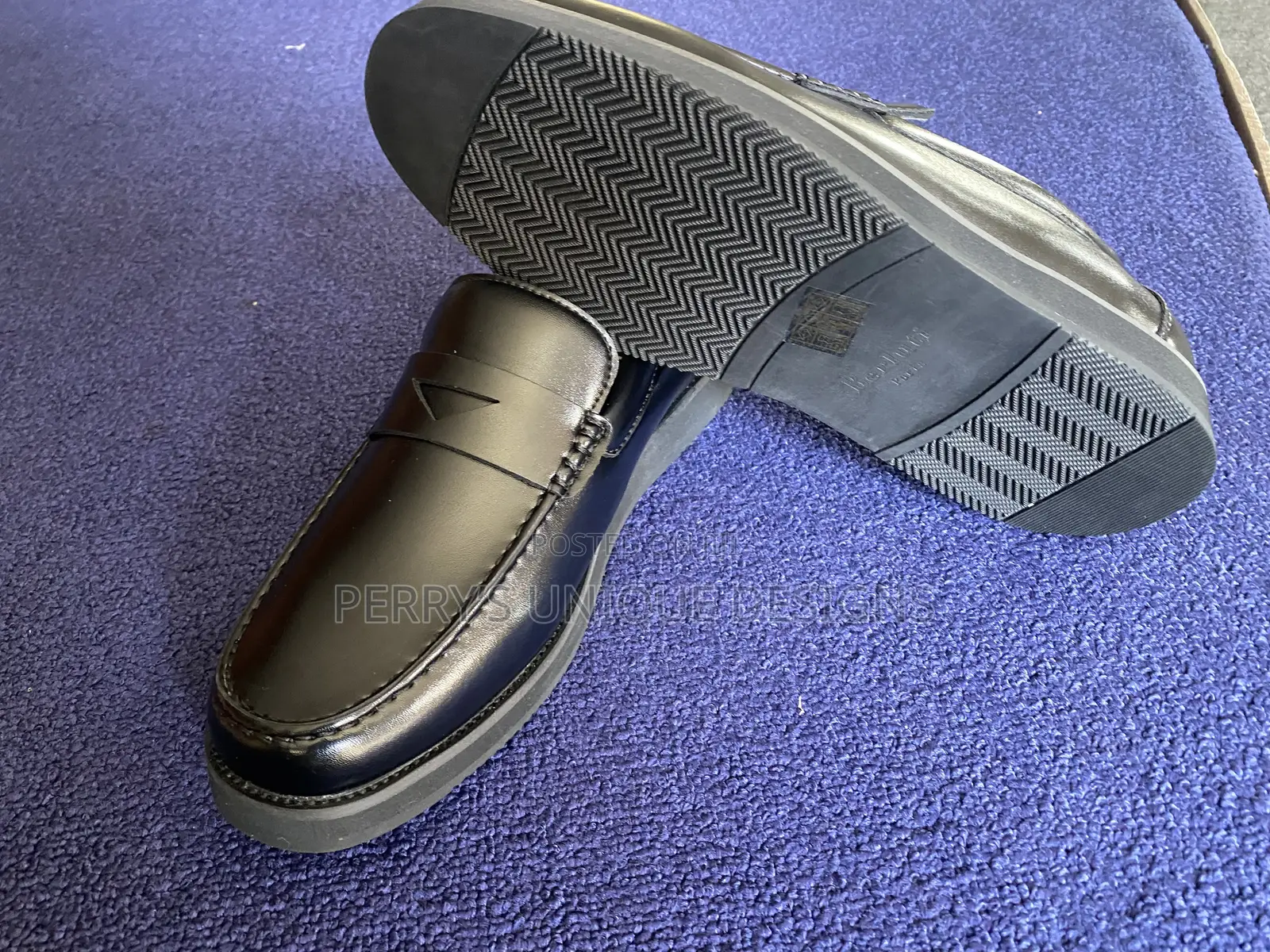 Men's Black Leather Penny Loafers – Classic Smart Casual Shoes