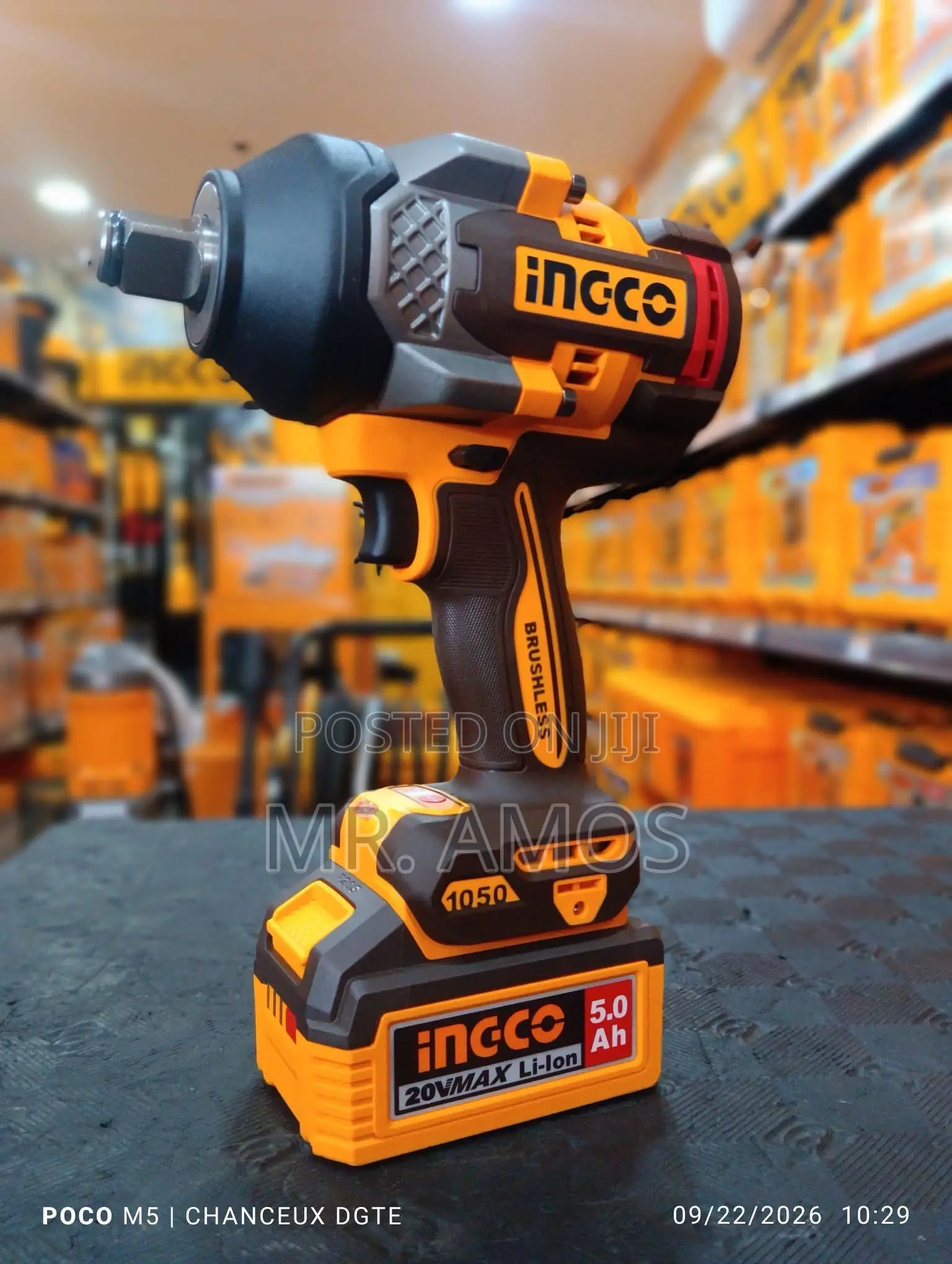 1050Nm Cordless Impact Wrench With 2x 5.0Ah Batteries - CIWLI201056