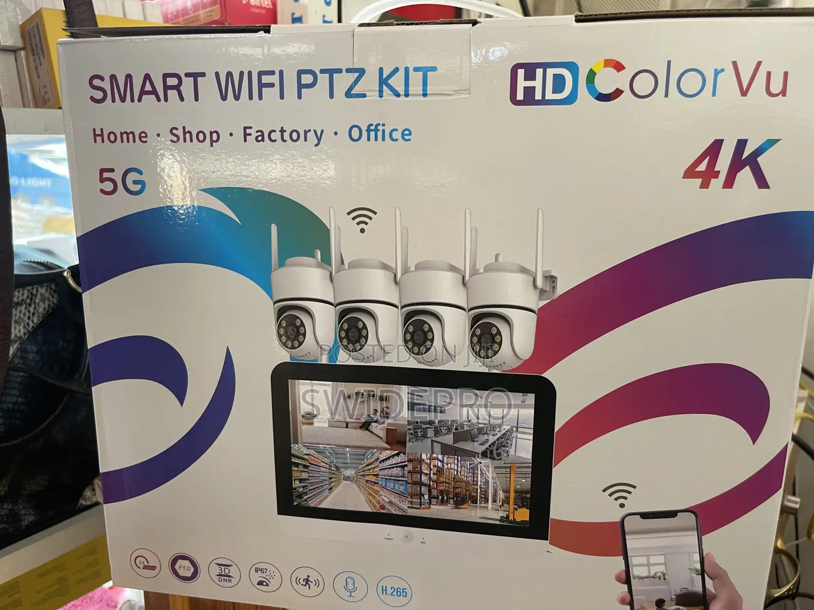 4 Channels Smart Wireless WiFi CCTV + Monitor Screen 5G