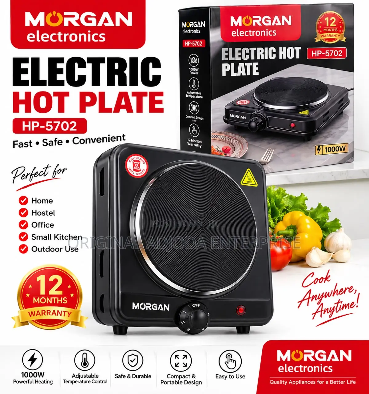 Morgan Electric Hot Plate – HP-5702