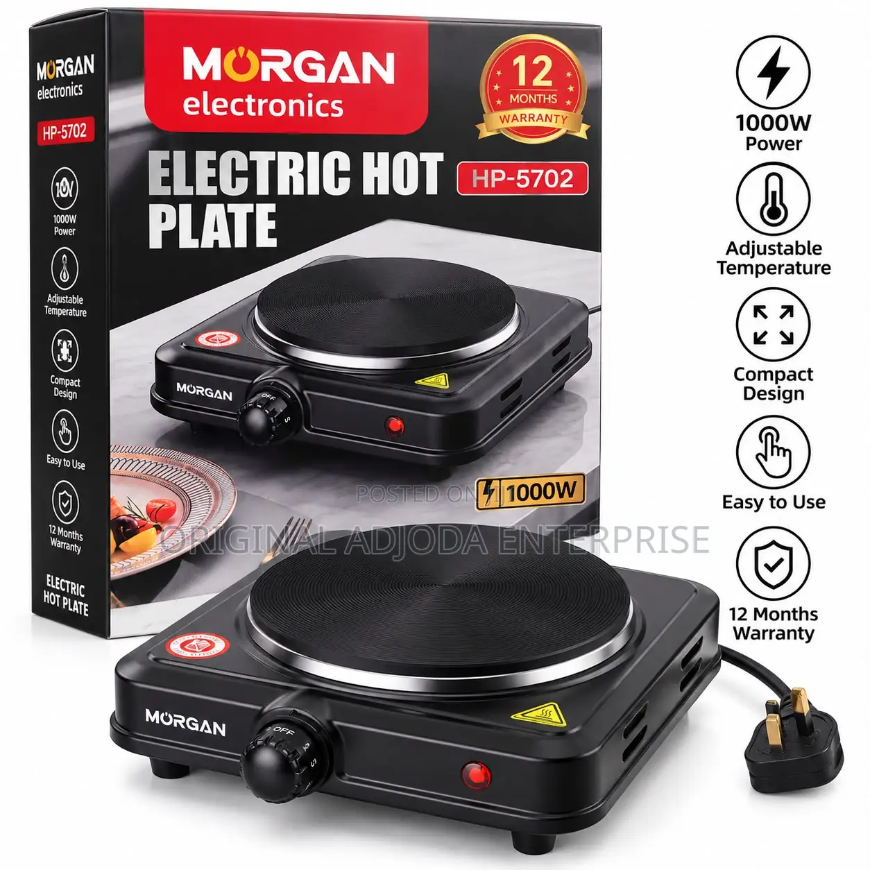 Morgan Electric Hot Plate – HP-5702