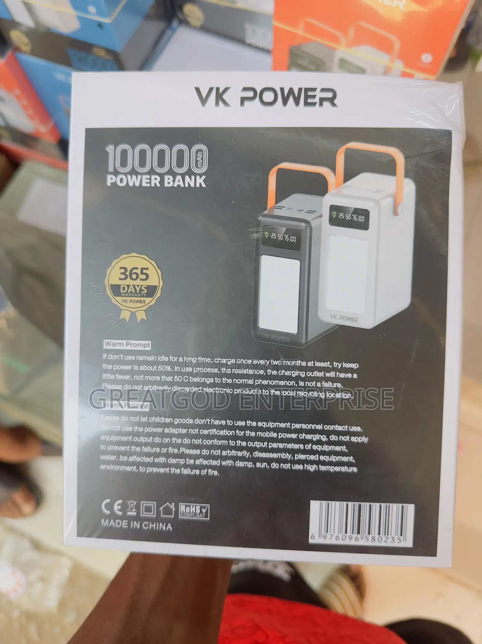 VK Power 100,000mAh Power Bank