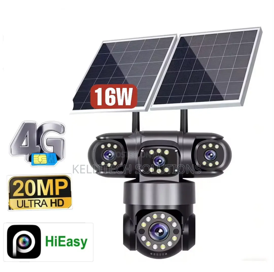 20MP Solar 4G AoV 4Lens CCTV Camera