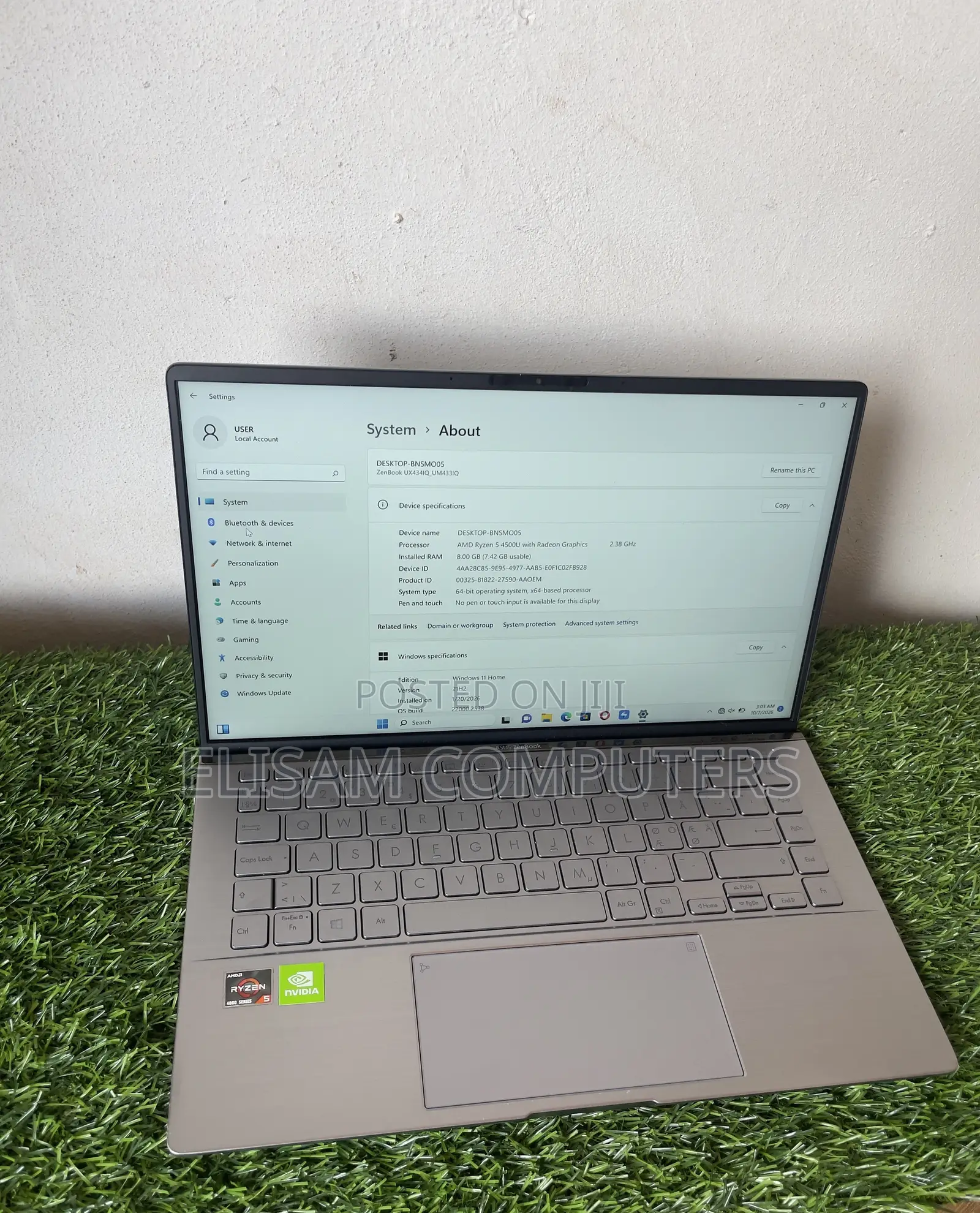 Laptop Asus Zenbook 14 UX434 8GB Intel Core i5 SSD 512GB