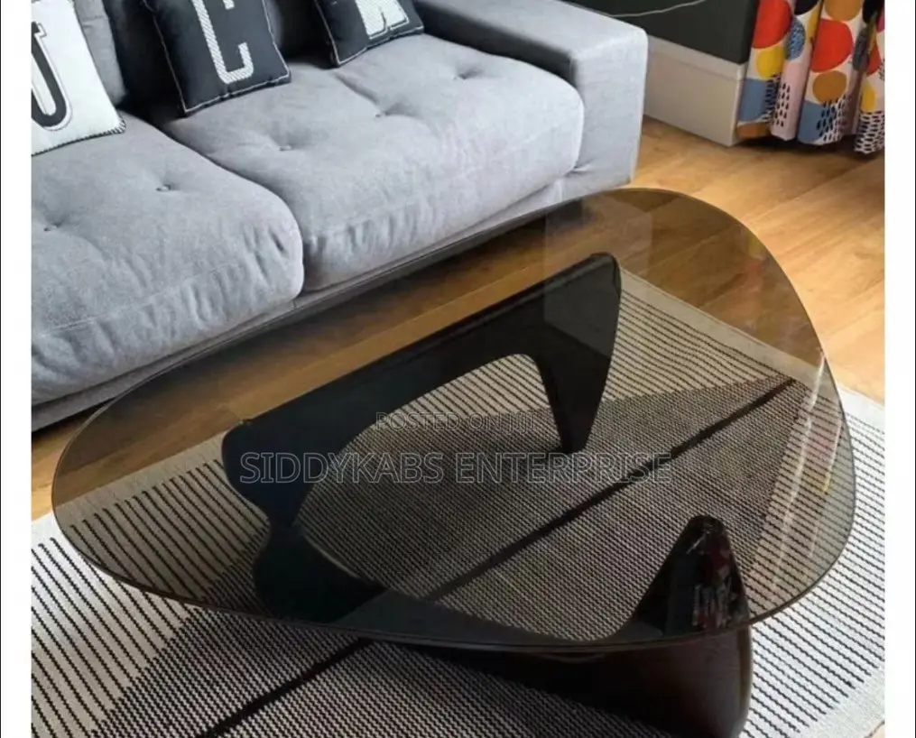 Triangular Transparent Glass Center Table for Your Living Room