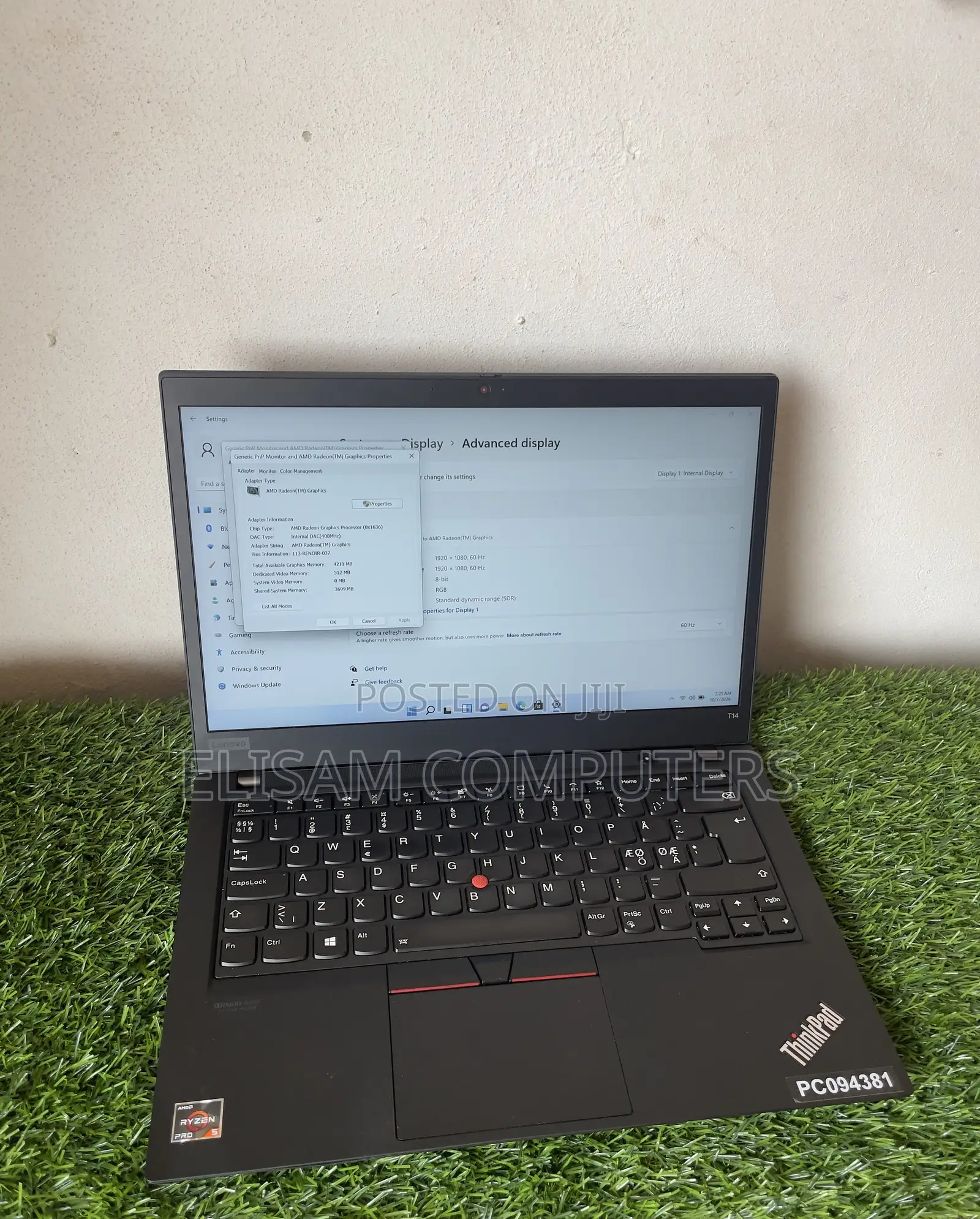Laptop Lenovo ThinkPad T14 8GB AMD Ryzen 5 SSD 256GB