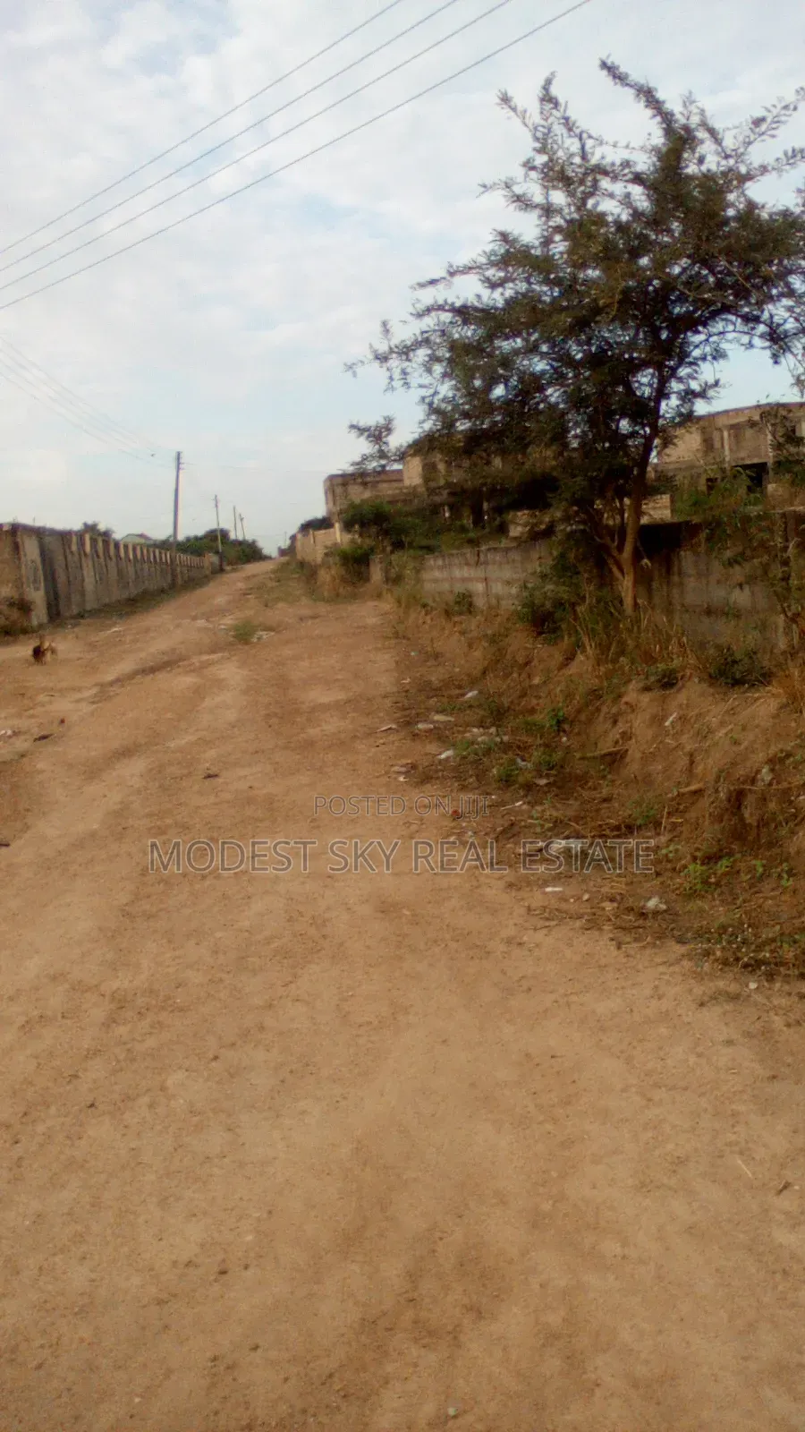Half Plot of Land With Wall at Amasaman Danchira