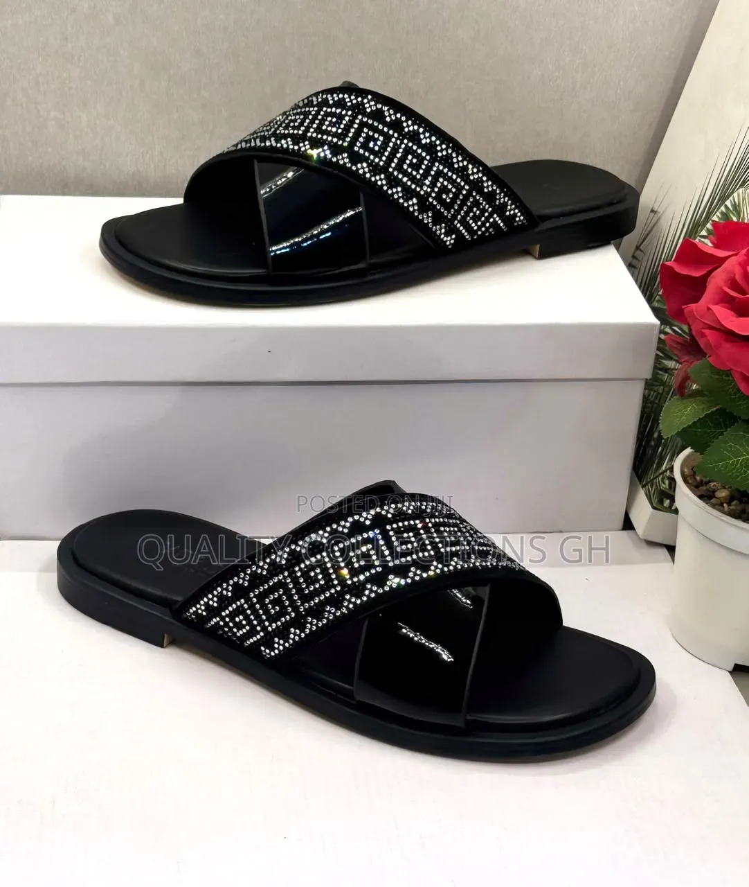 Authentic Quality Leather Versace Slippers