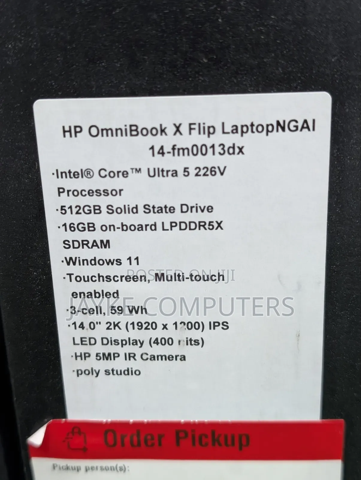 New Laptop HP OmniBook X Flip 14" 16GB Intel Core Ultra 5 SSD 512GB