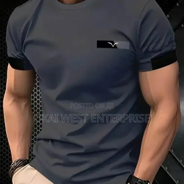 Modern Gradient 3D Print Round Neck Men’s T-Shirt 3 Sets