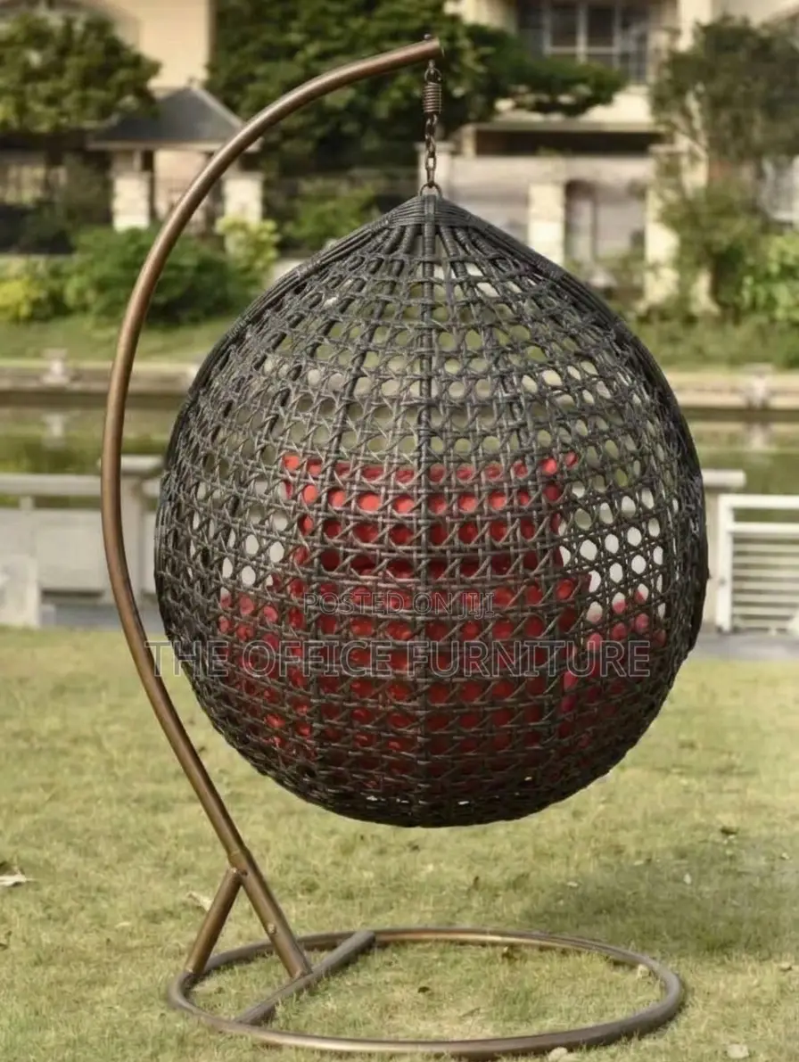 Black Rattan Hanging Egg Chair
