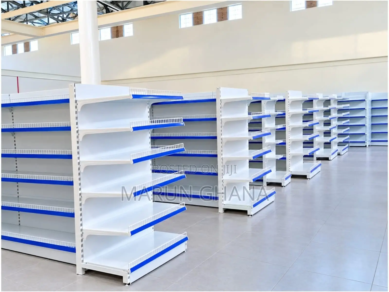 Supermarket Shelves & Racks in Ghana, Double Sided