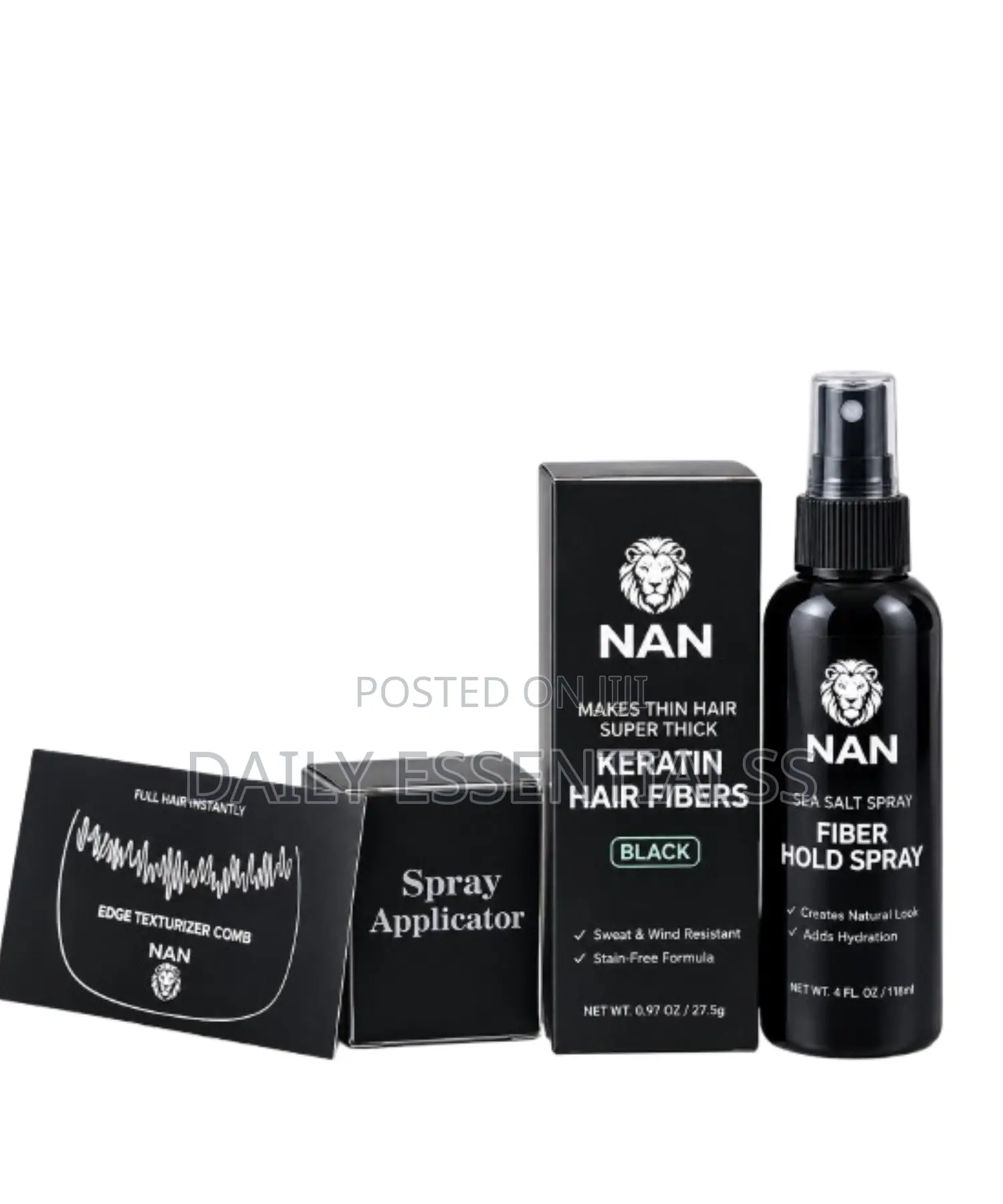 NAN Black Hair Fibers – Natural Hair Thickening