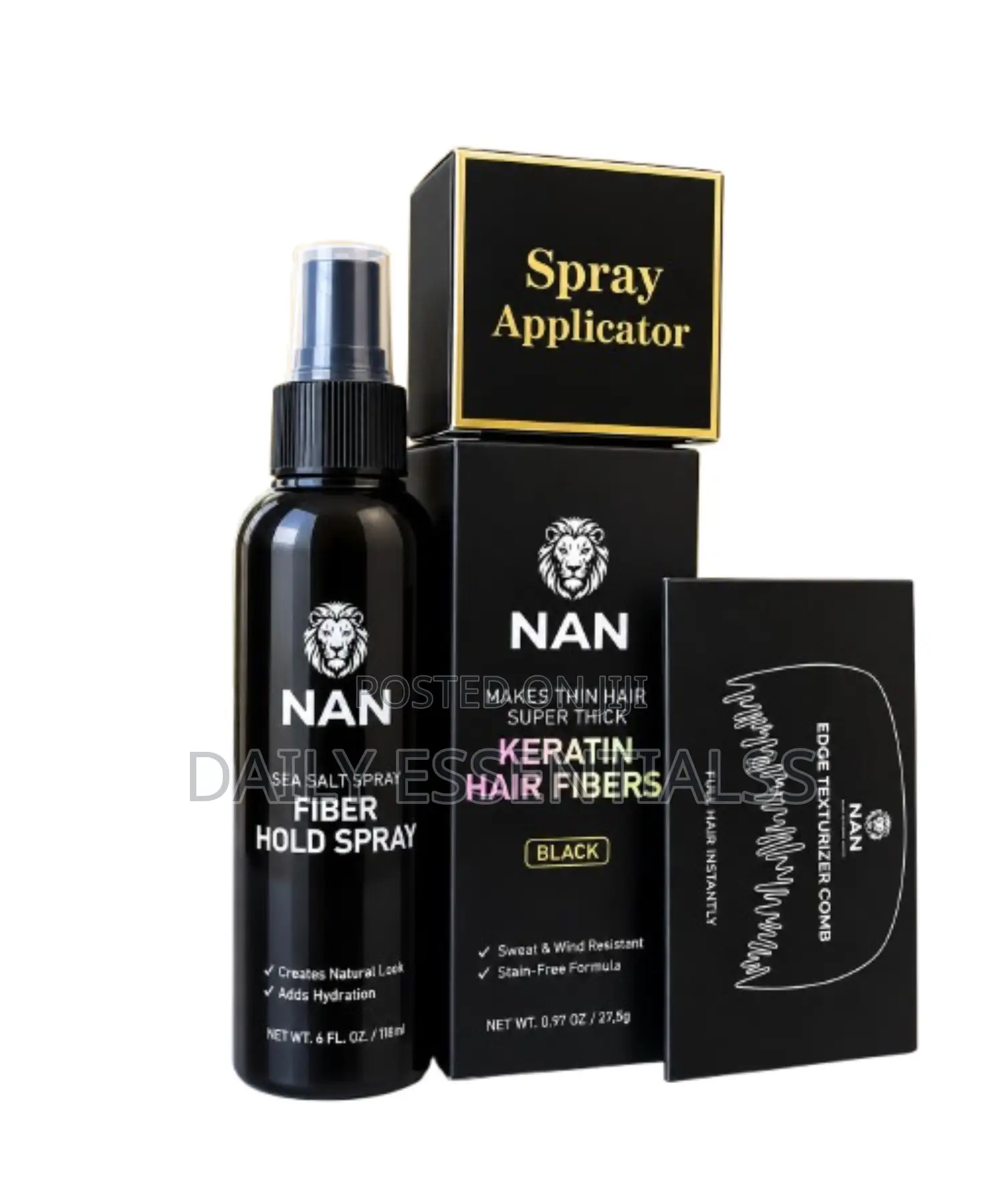 NAN Black Hair Fibers – Thicker Hair Appearance