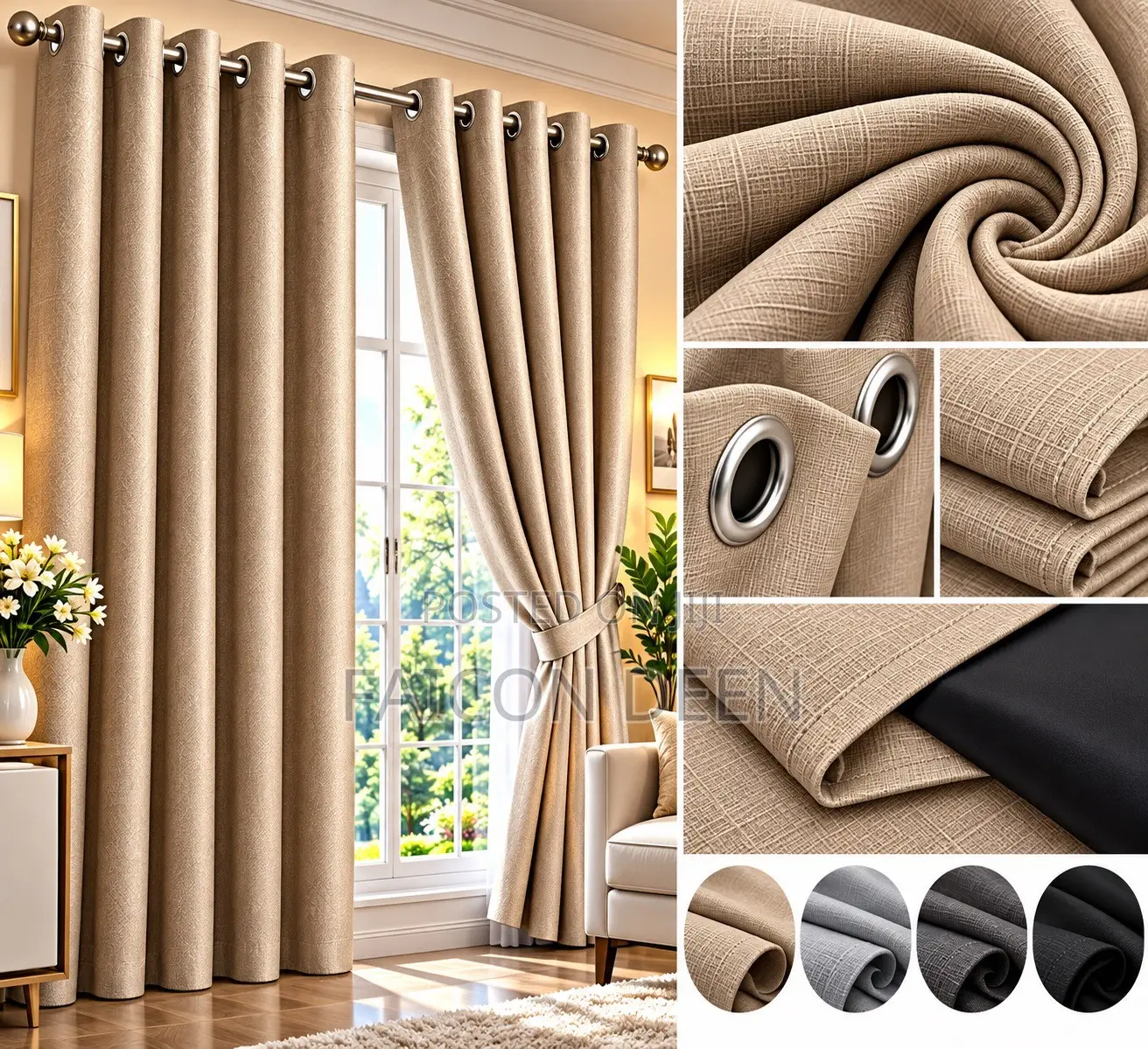 Stunning Interior Accent ;Heavy Sunblock Total Blackout Curtains