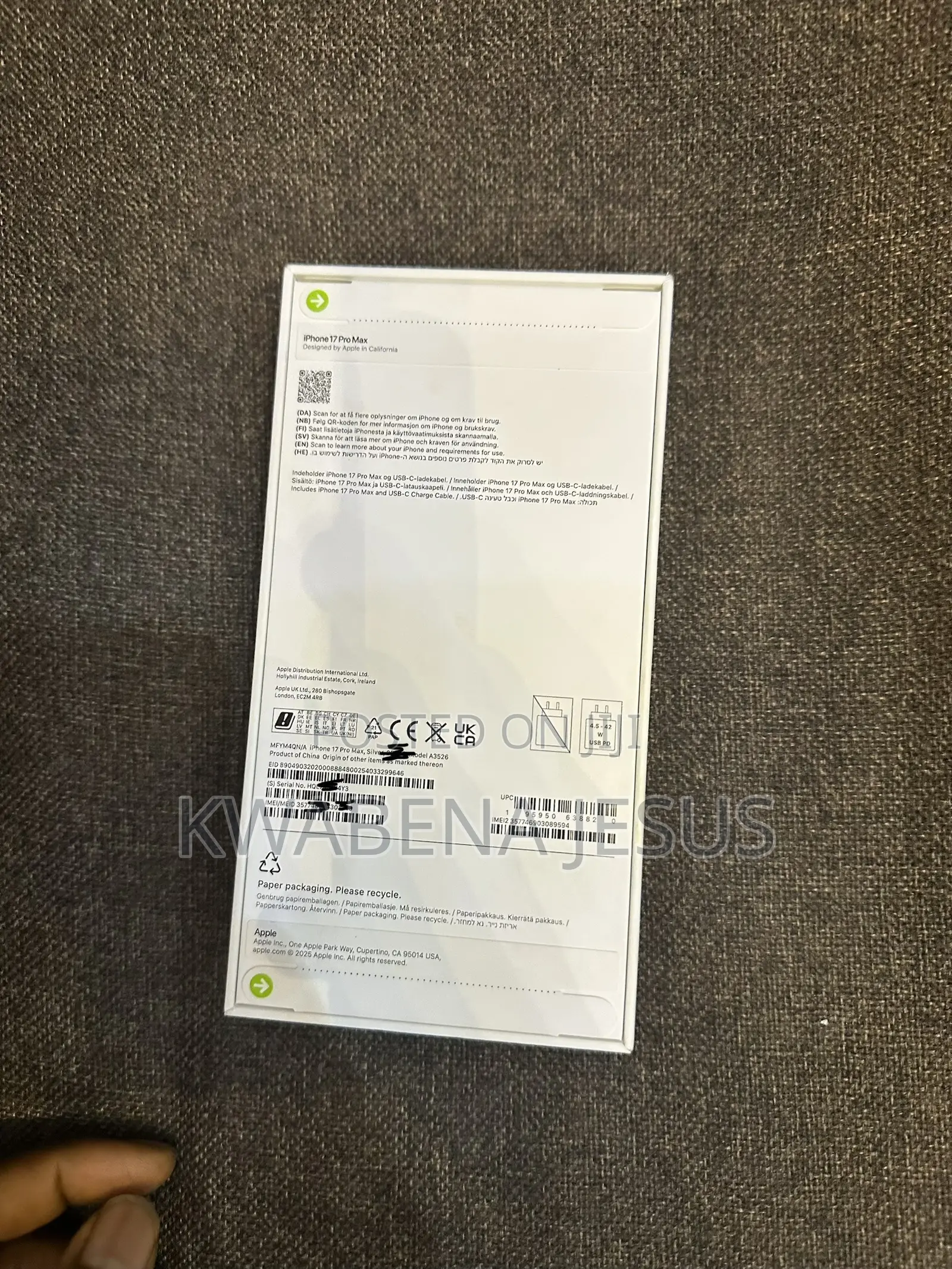 New Apple iPhone 17 Pro Max 1 TB Silver