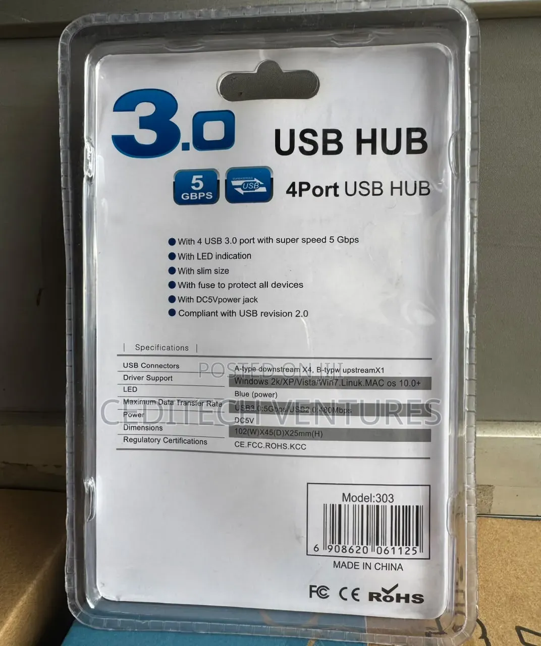 USB 3.0 Hub 4 Ports