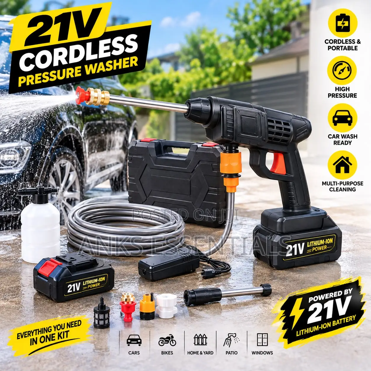 21V Cordless Pressure Washer