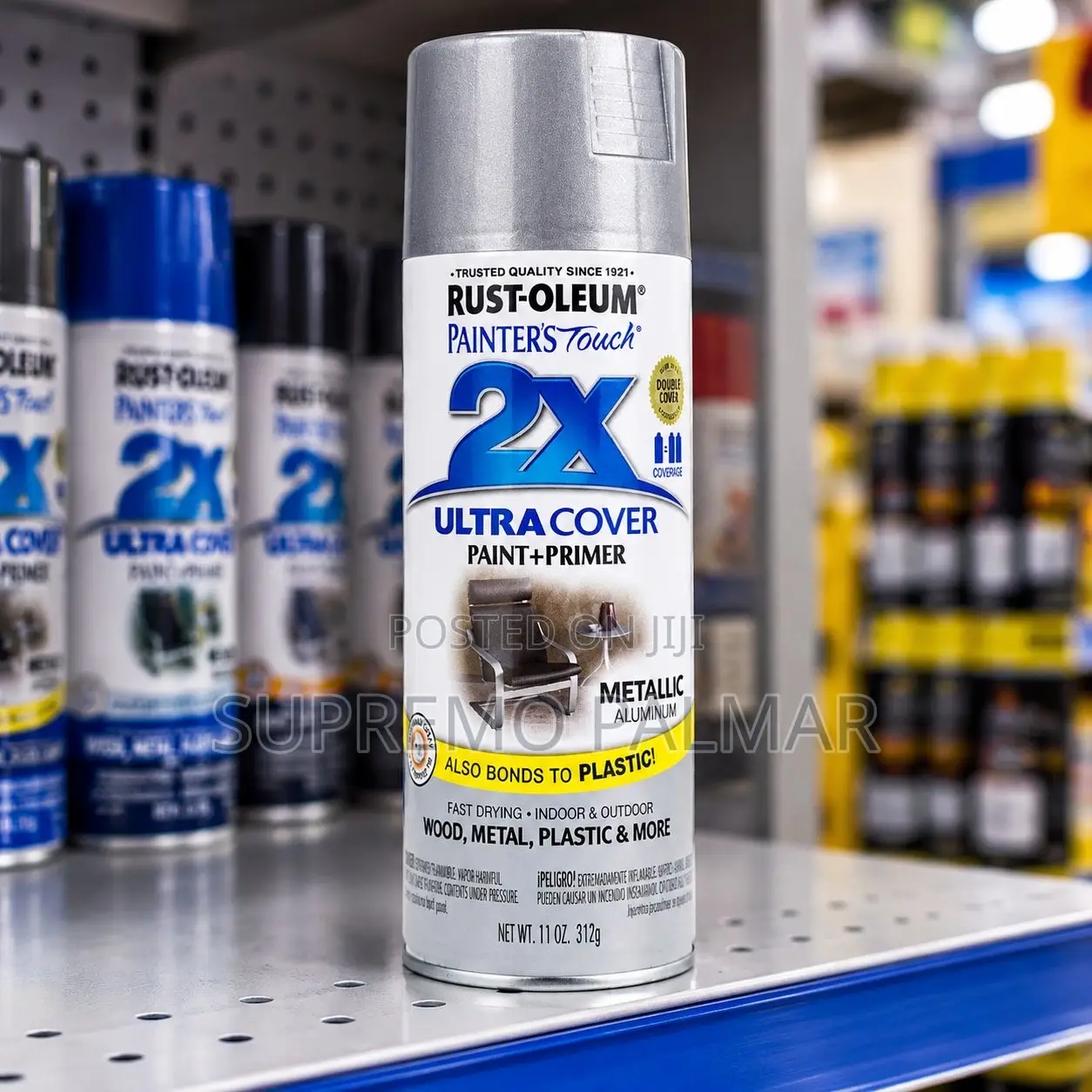 2X Metallic Aluminum Spray Paint + Primer – 11oz
