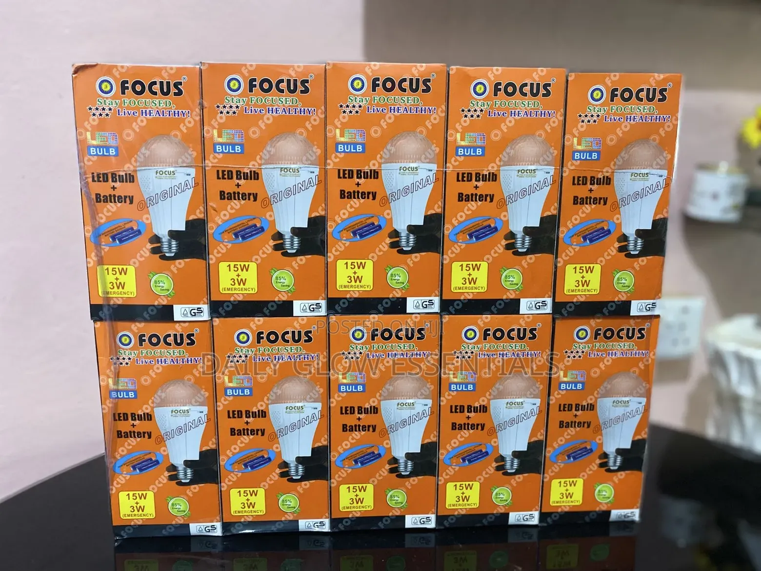 FOCUS 15W LED Bulb With Rechargeable Battery – Emergency Light