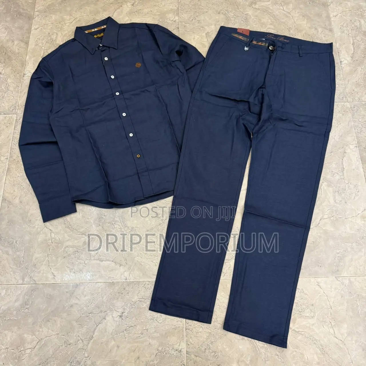 Navy Linen Set